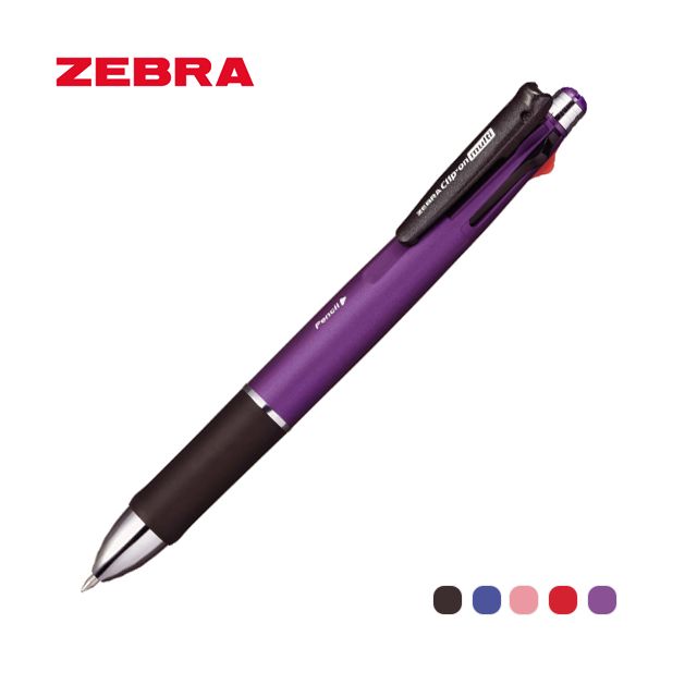 Clip-on Multi, 4Colors Ballpoint Pen + Mechanical Pencil(0.5mm)