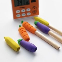 Carrot's Friedns Eraser Pencil Cap 3-Pack