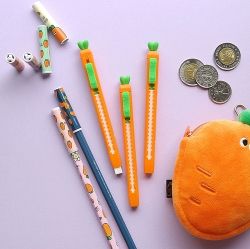 Carrot Slider Eraser 20-Pack