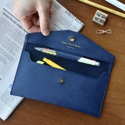 Classy Pencil Wallet, Leather Pencil Case