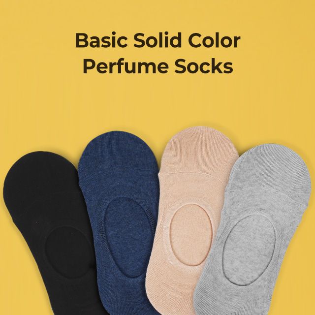 Fragrant Solid Color no show socks (M-N-015-2)