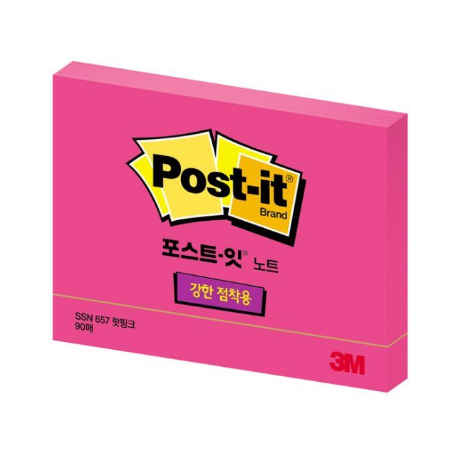 Post-it Super Sticky Note, Hot pink, 90 Sheets, SSN 657