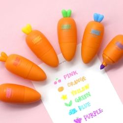 Carrot Chubby Highlighter Pen 6 Colors Set