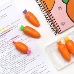 Carrot Chubby Highlighter Pen 6 Colors Set