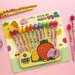 Carrot Eraser Pencil 12-Pack ver.1