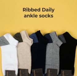 Ribbed Daily ankle socks (for men)