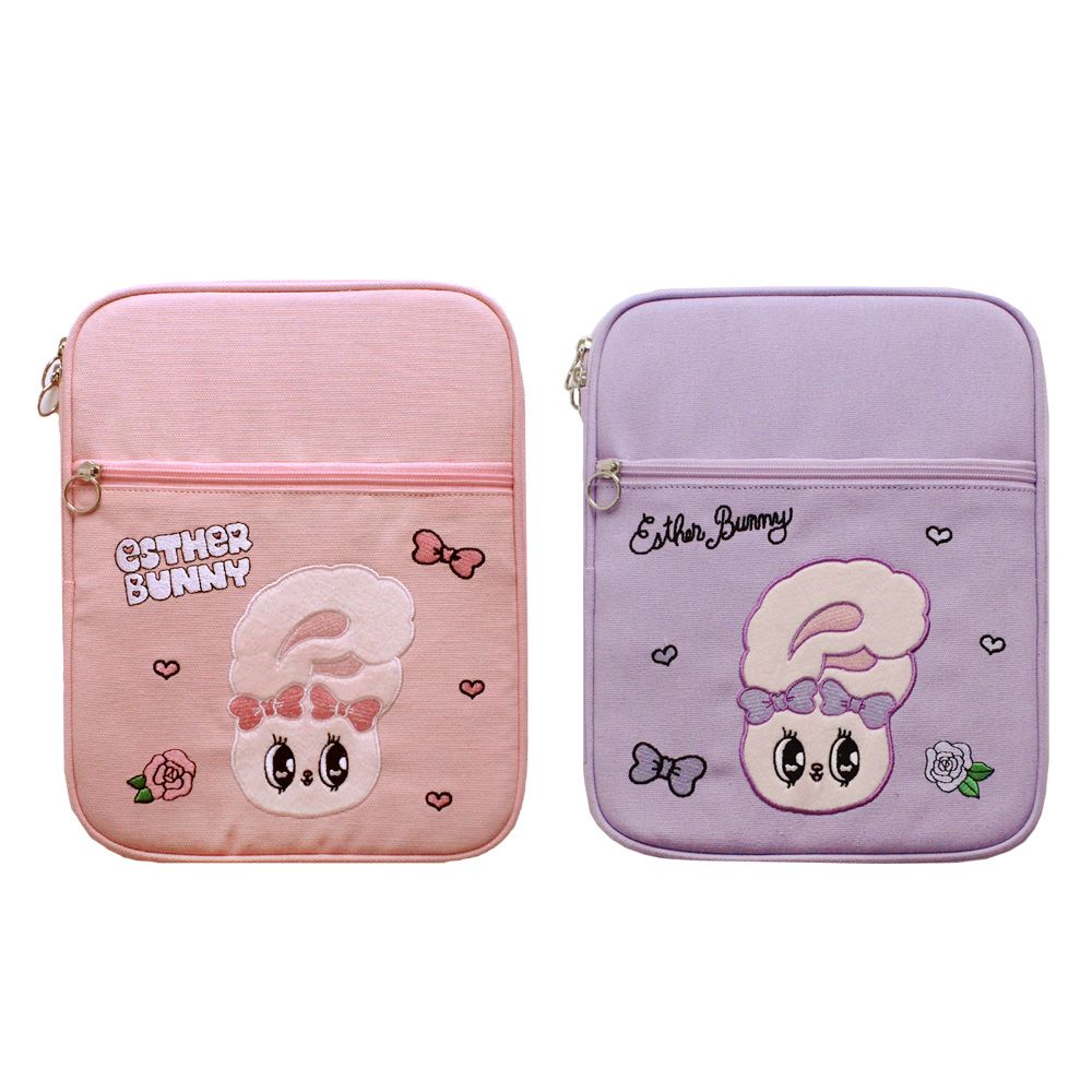 Esther Bunny Canvas Tablet Pouch