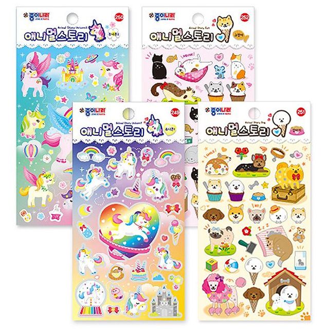 Animal Story sticker  _15pcs