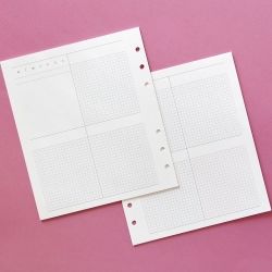 SQUARE DIARY Refill - Weekly, 6Rings 148x172mm