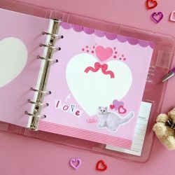 SQUARE DIARY Refill - Deco Heart, 6Rings 148x172mm