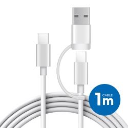 Type C to Type C USB A Double Fast Charge Cable(1m)