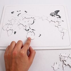 world map paper puzzle