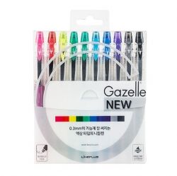 Gazelle Water Ink Pen 0.3mm 10 Colors Set
