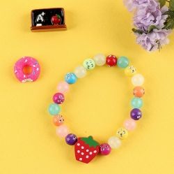 Luminous Strawberry Bracelet Making (1 Set of 10 Pieces)