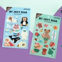Juicy Bear Remover Stickers Set, Country [01-08]