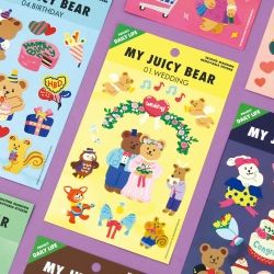 Juicy Bear Remover Stickers Set, Daily Life [01-09]