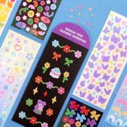 Hologram Confetti Remover Seal Stickers 6 Sheets Set, [25-30]