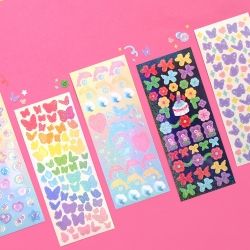 Hologram Confetti Remover Seal Stickers 6 Sheets Set, [25-30]