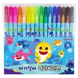 Baby Shark NARA Felt-tip Pens, 16Colors 