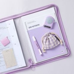 Glitter clear study pouch