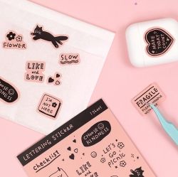 Lettering Sticker Pack, 6Sheets 