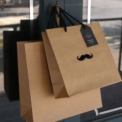 Bonjour Kraft Shopping Bag - width (10pcs)
