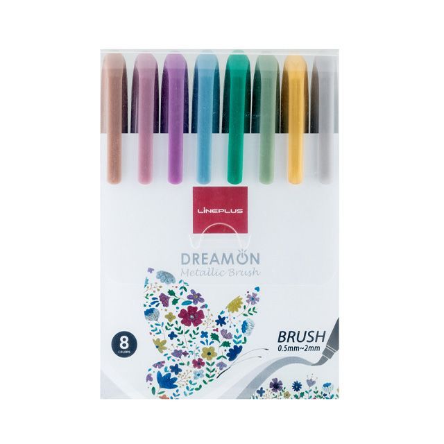Dreamon Metallic Brush Pen 8Colors Set 