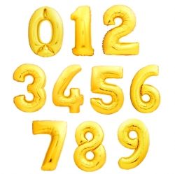 90cm Number Foil Balloon Glossy Gold
