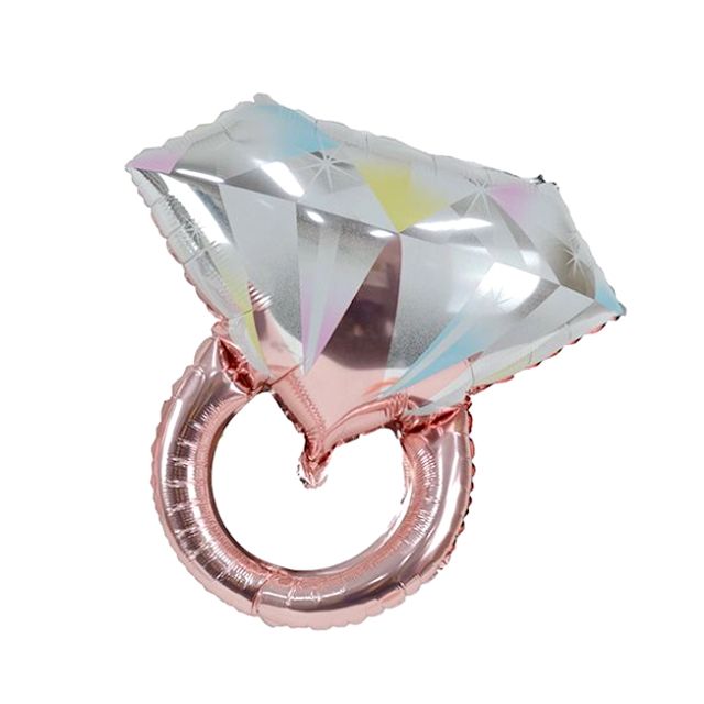 Diamond Ring Foil Balloon - Rosegold ring