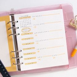 SQUARE DIARY Refill - Color Dot, 6Rings 148x172mm