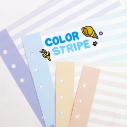 SQUARE DIARY Refill - Color Stripe, 6Rings 148x172mm