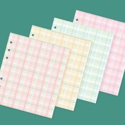 SQUARE DIARY Refill - Color Check, 6Rings 148x172mm