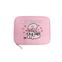 Esther Bunny Lovely Angel Laptop Pouch 11inch, Half-Open