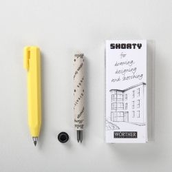 Worther Shorty Clutch Pencil 3.15mm with Refill Lead 2ea, Plastic 