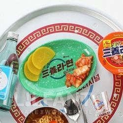 Samyang Ramen Vintage Kimchi Oval Plate 1P