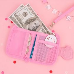 Molang Patterned Two-Tier Necklace Wallet