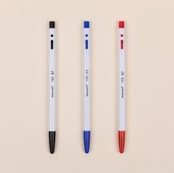 153 Ballpoint Pen 0.7mm black blue red mixed 5pcs