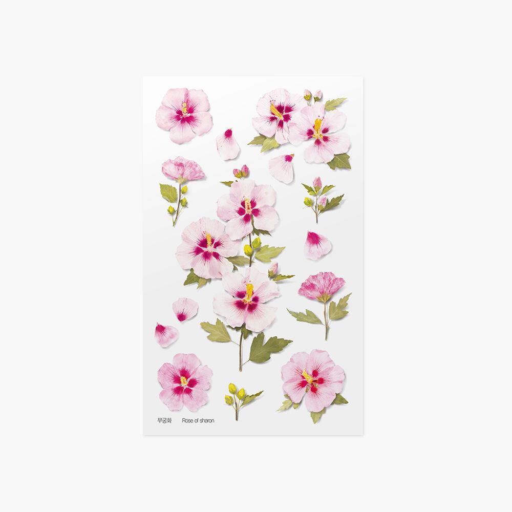 Press Flower Stickers_Rose of sharon