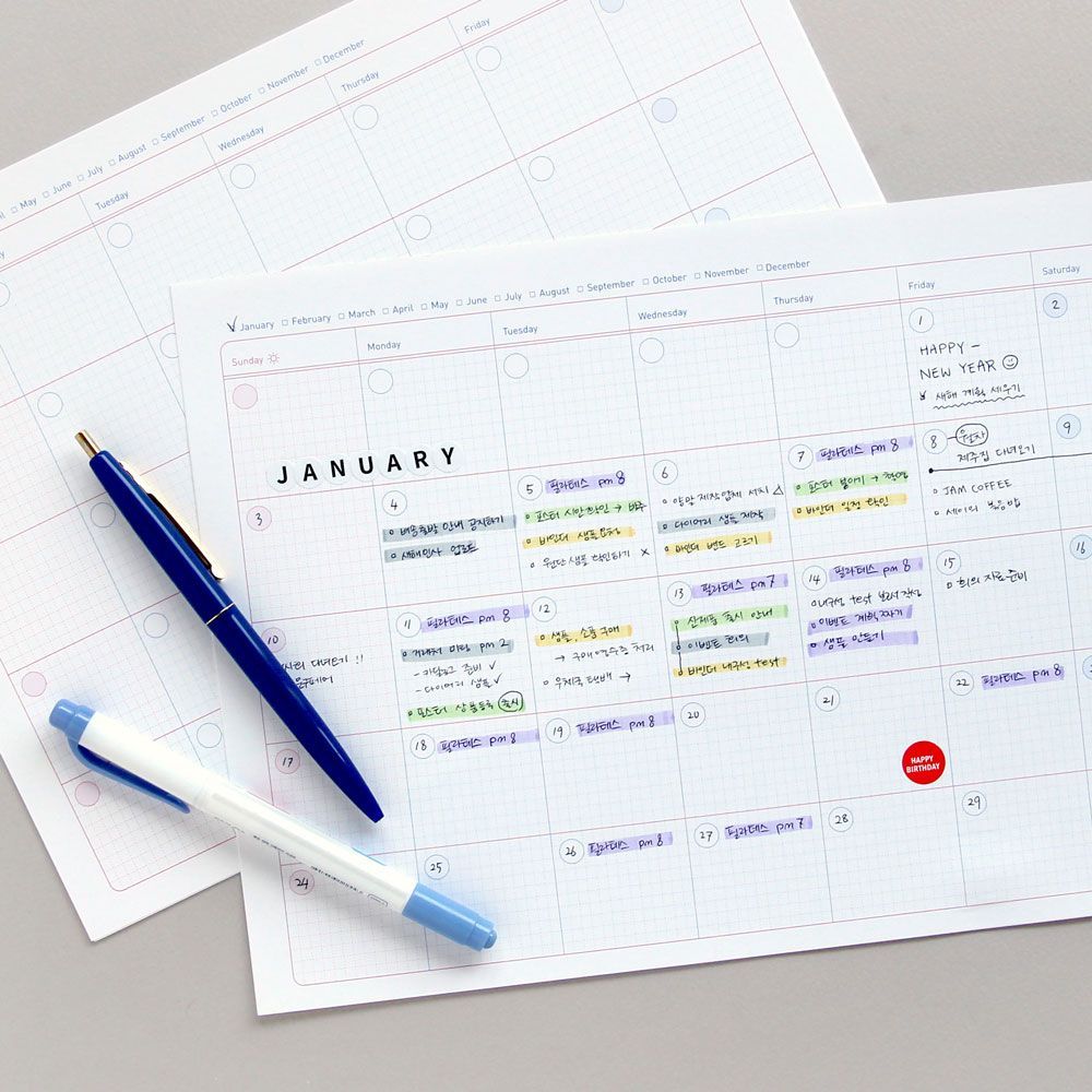 Monthly Desk Pad A4 - refill