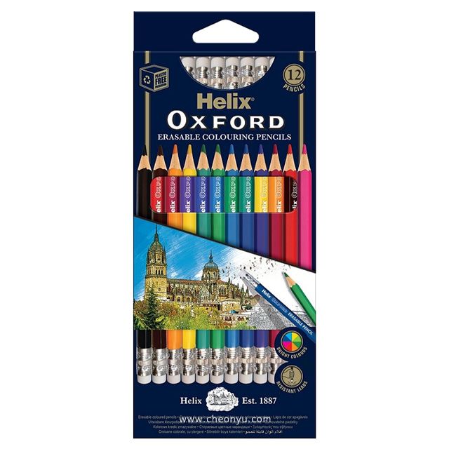 Helix Oxford Erasable Colouring Pencils