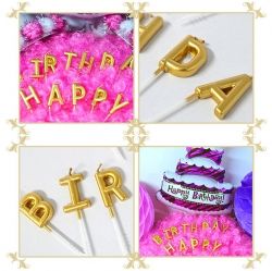 Happy Birthday Candles (GOLD)