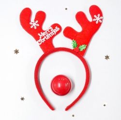 Rudolph nose hairband set.