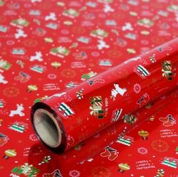 Foil Christmas Wrapping Paper, 530mmx17m 