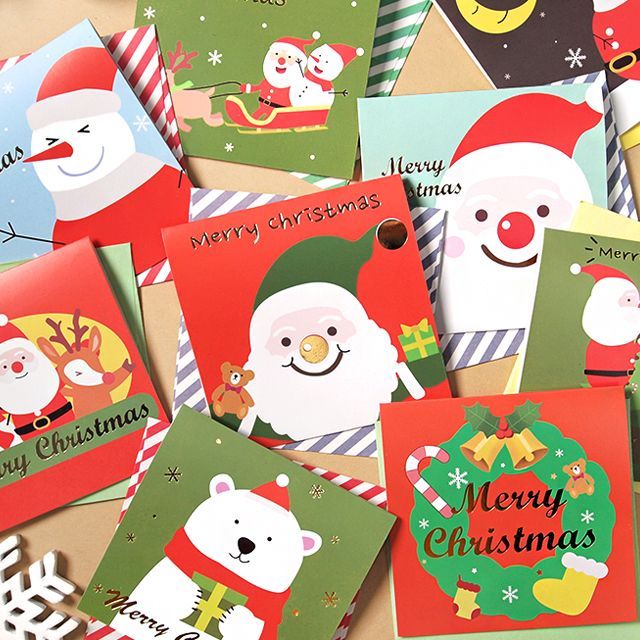 Happy Christmas Card 9 Types Set 