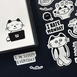 Line Drawing Sticker, Removable