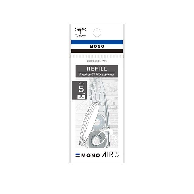Mono Air Pen Type Correction Tape 6mm Refill, 5ea 