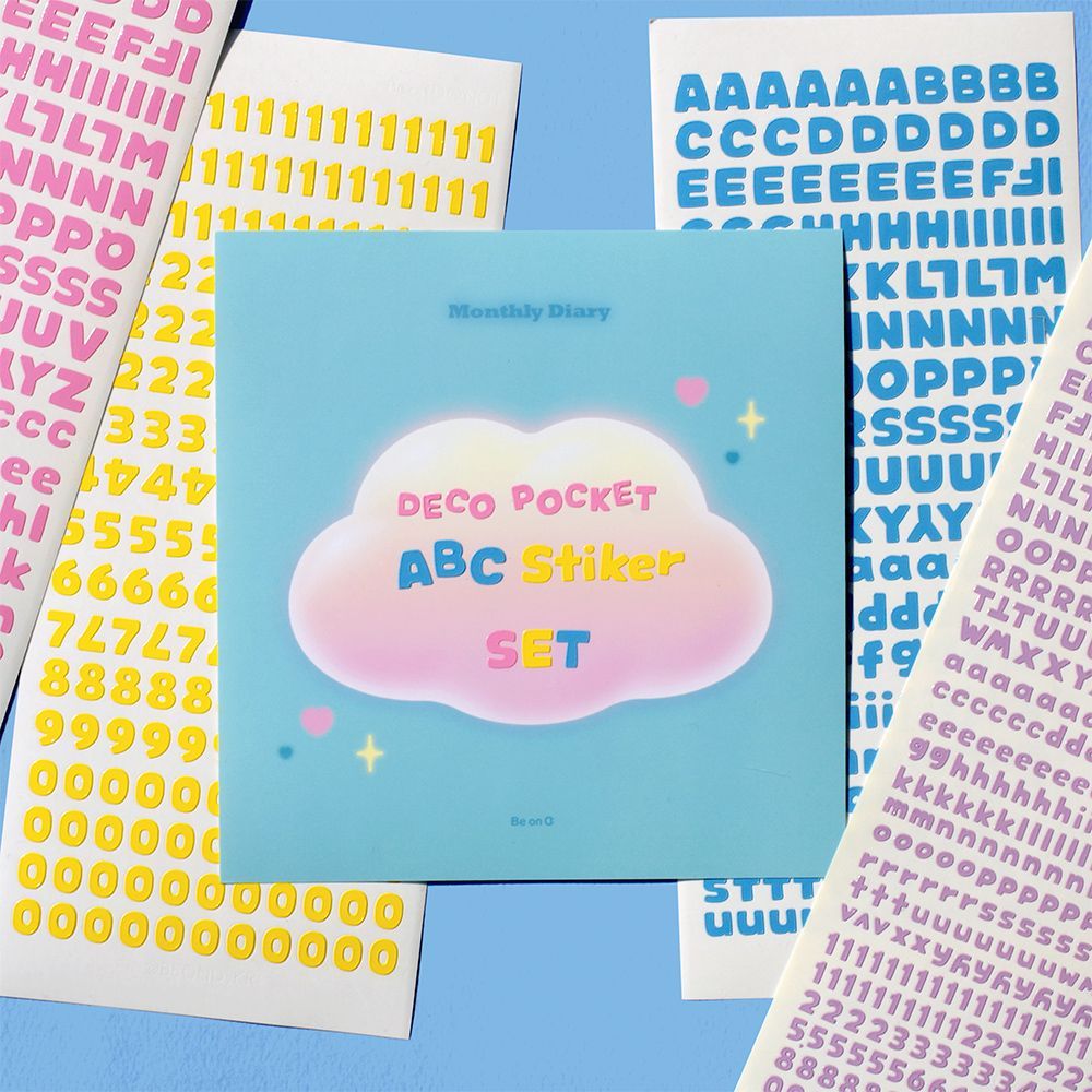 Decoration Pocket ABC Sticker Set of 10