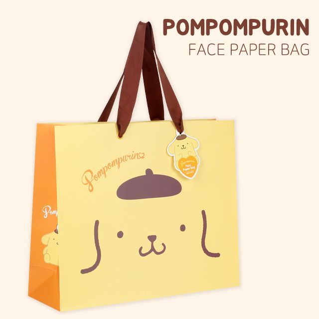 Pompompurin Face Shopping Bag 320x260x100mm (10pcs)
