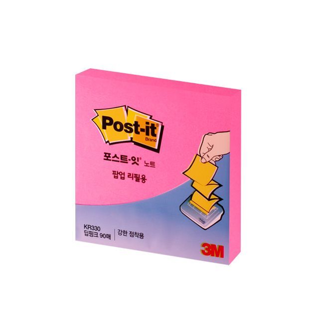 Post-it Pop-Up Sticky Note Refill, deep pink, 90 Sheets, KR330 