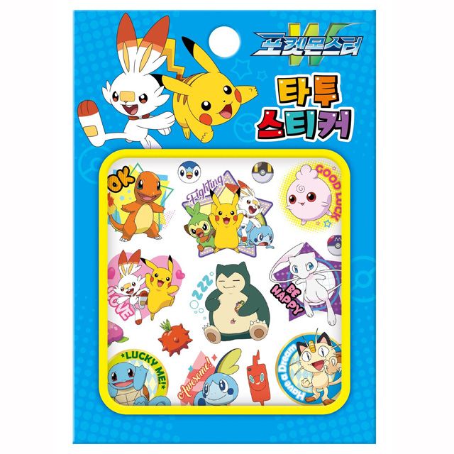 Pokemon W Tatoo sticker